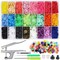 1440 Pieces Plastic Snap Buttons No-Sew Snap Fasteners T5 Snaps with Snaps Pliers Kit for Clothing Sewing,Rain Coat,Bibs,Clothes Crafting(24 Colors,360Sets)